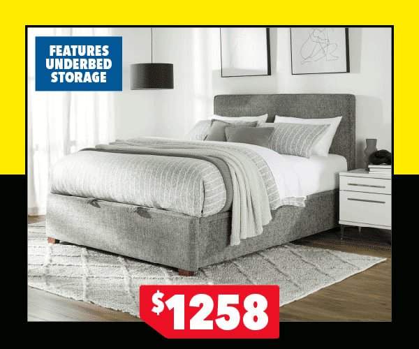 Leni Queen Gas Lift Storage Bed Frame