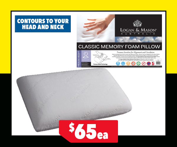 Classic Medium Memory Foam Pillow by Logan & Mason 