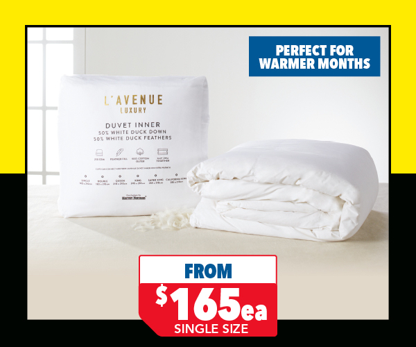 50/50 White Duck Down Duvet Inner by L'Avenue Luxury