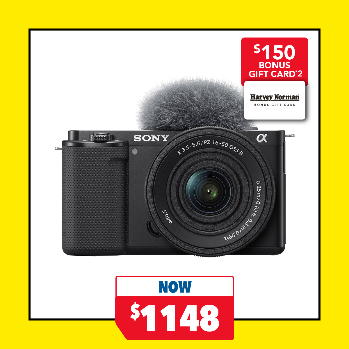 Sony Alpha ZV-E10 Mirrorless Camera with 16-50mm Lens