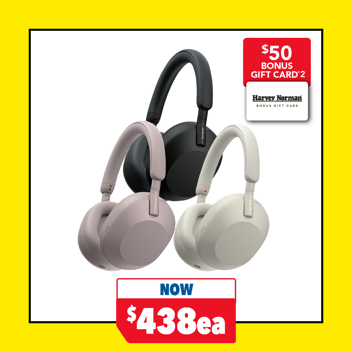 Sony WH-1000XM5 Noise Cancelling Over-Ear Headphones