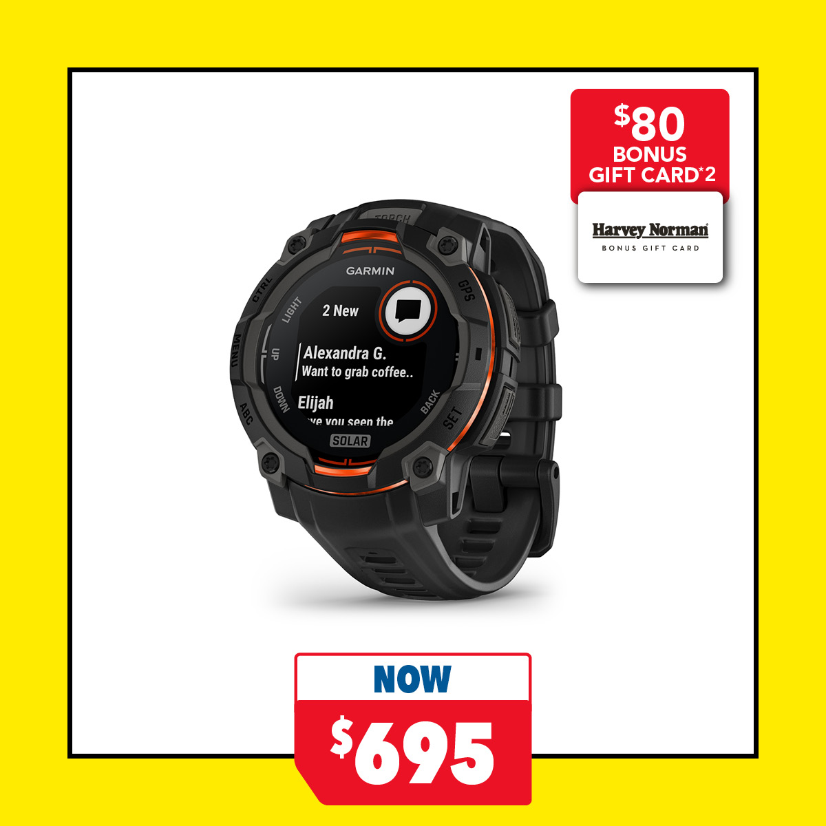 Garmin Instinct 3 Solar 45mm Smartwatch