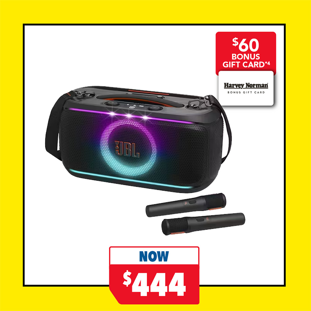 JBL PartyBox On-the-Go Essential Mark 2 Portable Bluetooth Speaker with 2 Microphones