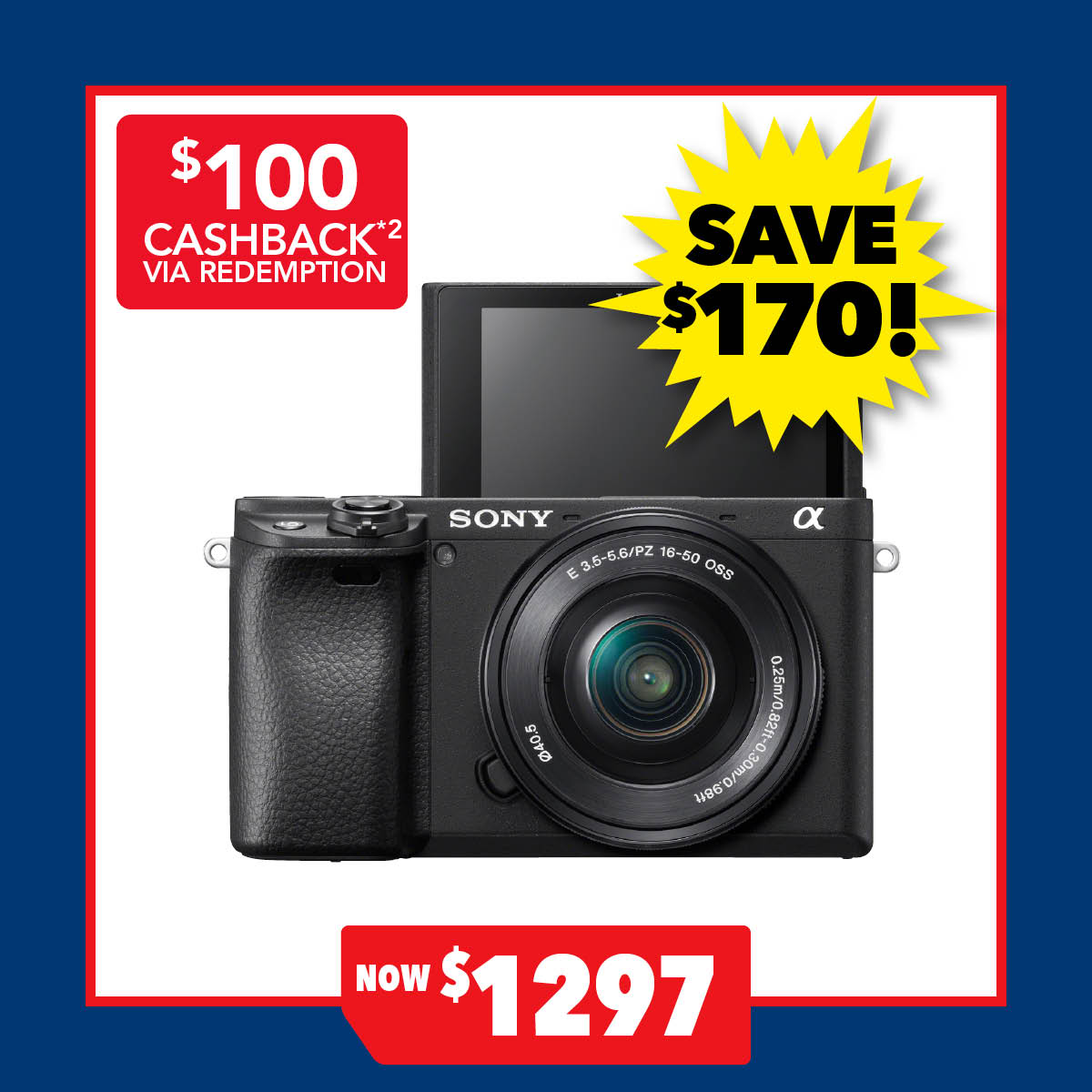 Sony Alpha A6400 Mirrorless Camera with 16-50mm Lens