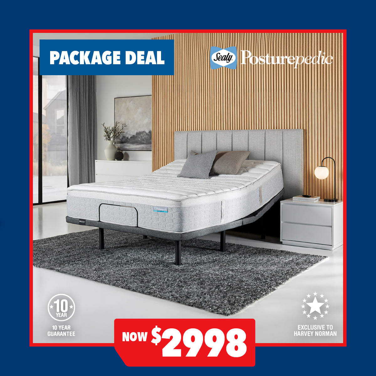 Sealy Posturepedic Harrington Firm Queen Mattress with Element Adjustable Base