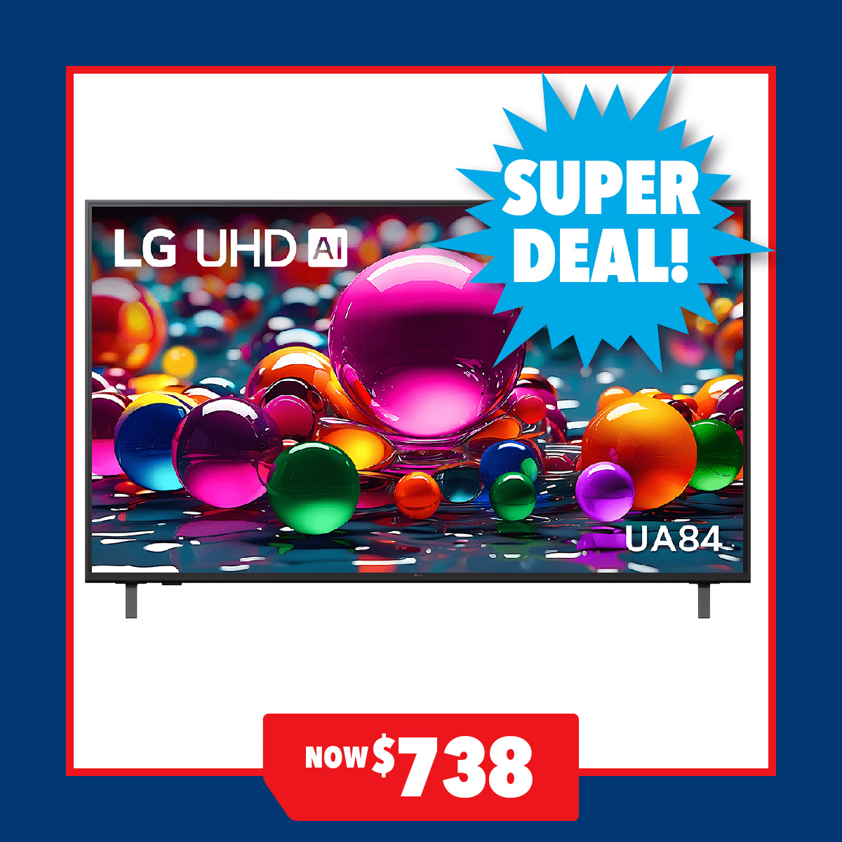 LG 55" UA84 Smart 4K UHD AI TV