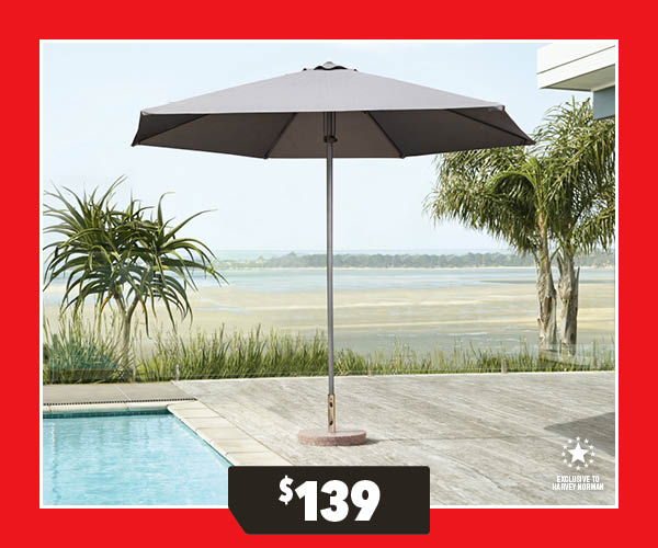 Epsilon 2.7M Grey Outdoor Umbrella
