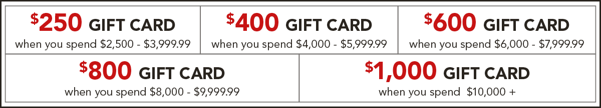 Up to $1000 Bonus Harvey Norman Gift Card*1 Header