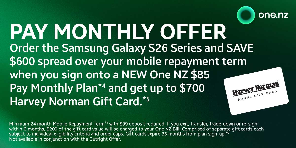 One NZ Pay Monthly Offer