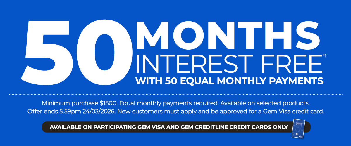 50 Months Interest Free* Banner