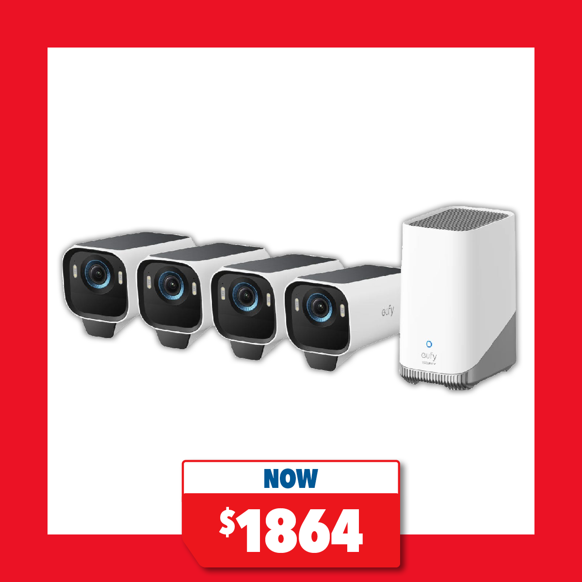 Eufy Cam S3 Pro 4K Security Camera- 4-Pack