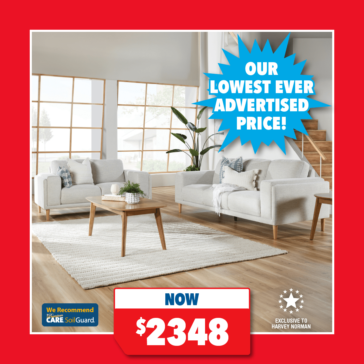 Addison 2-Piece Fabric Lounge Suite