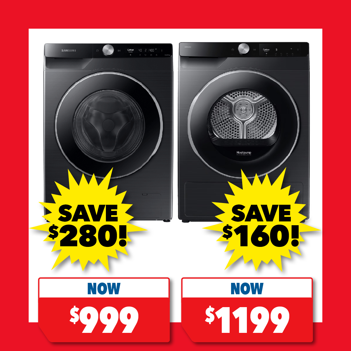 Samsung 11kg Washer & 9kg Dryer