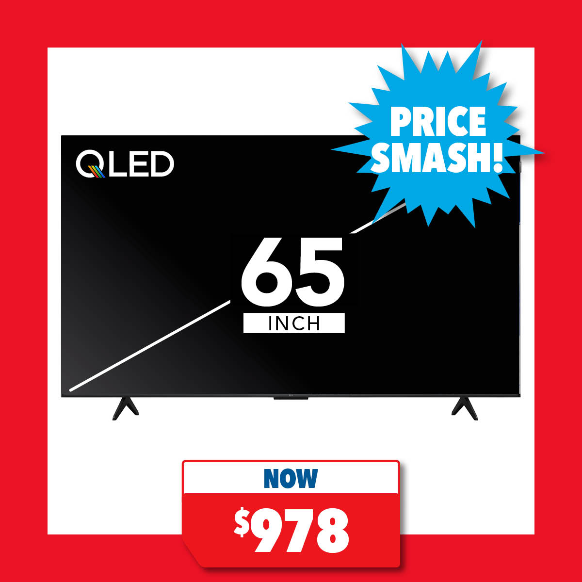 TCL 65" Smart 4K QLED TV with Google TV OS