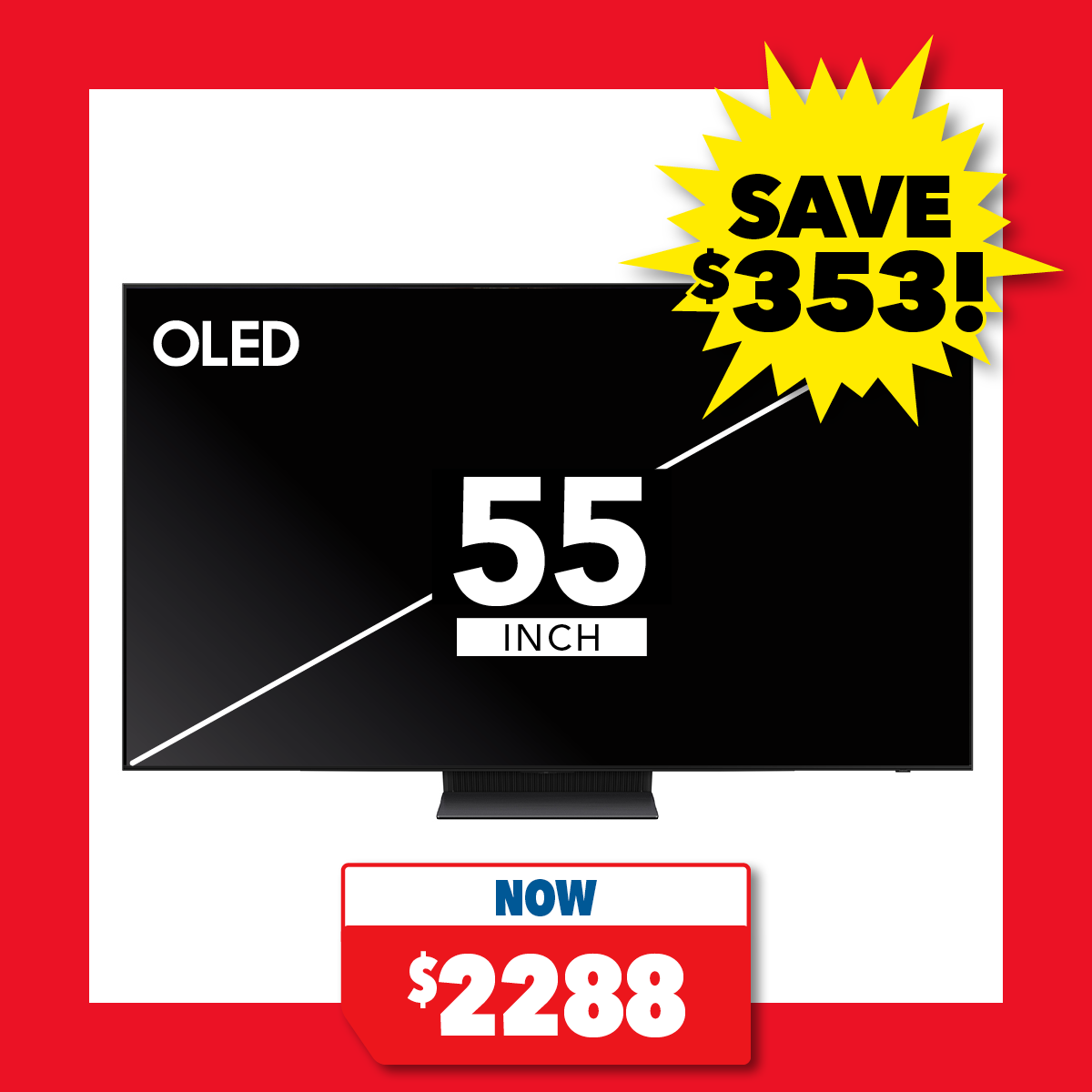 Samsung 55" Smart 4K OLED AI TV with Tizen OS