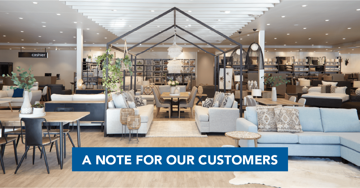 A note for our customers