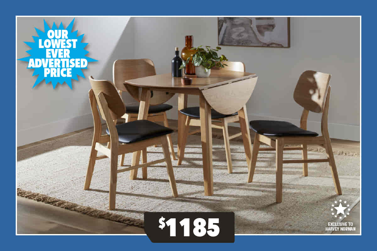 Zara 5-Piece Drop Leaf Dining Suite