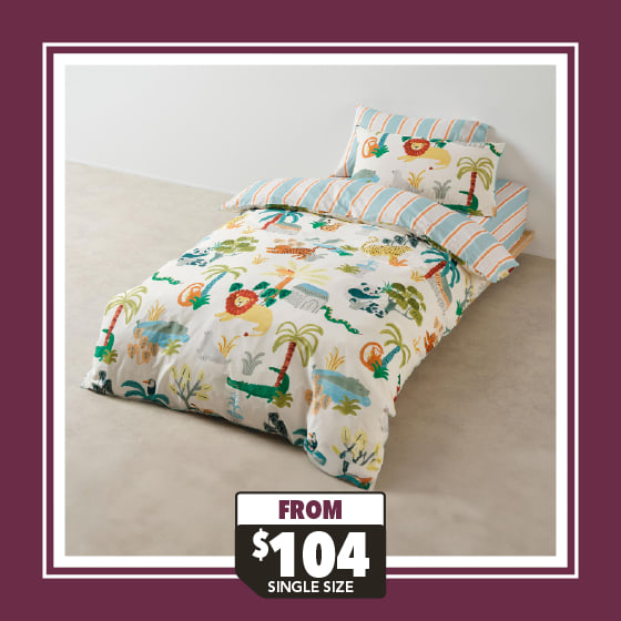 Creatures Great and Small Duvet Cover Set by Linen House Kids