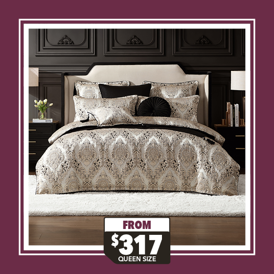 Monarch Pewter Duvet Cover Set by Da Vinci