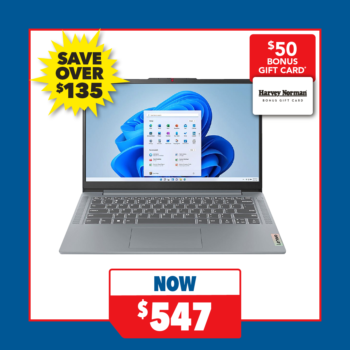 Lenovo IdeaPad Slim 3 (8th Gen) 14" Laptop - AMD Athlon