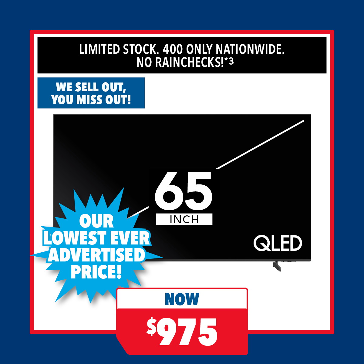 Samsung 65" Smart 4K QLED TV with Tizen OS