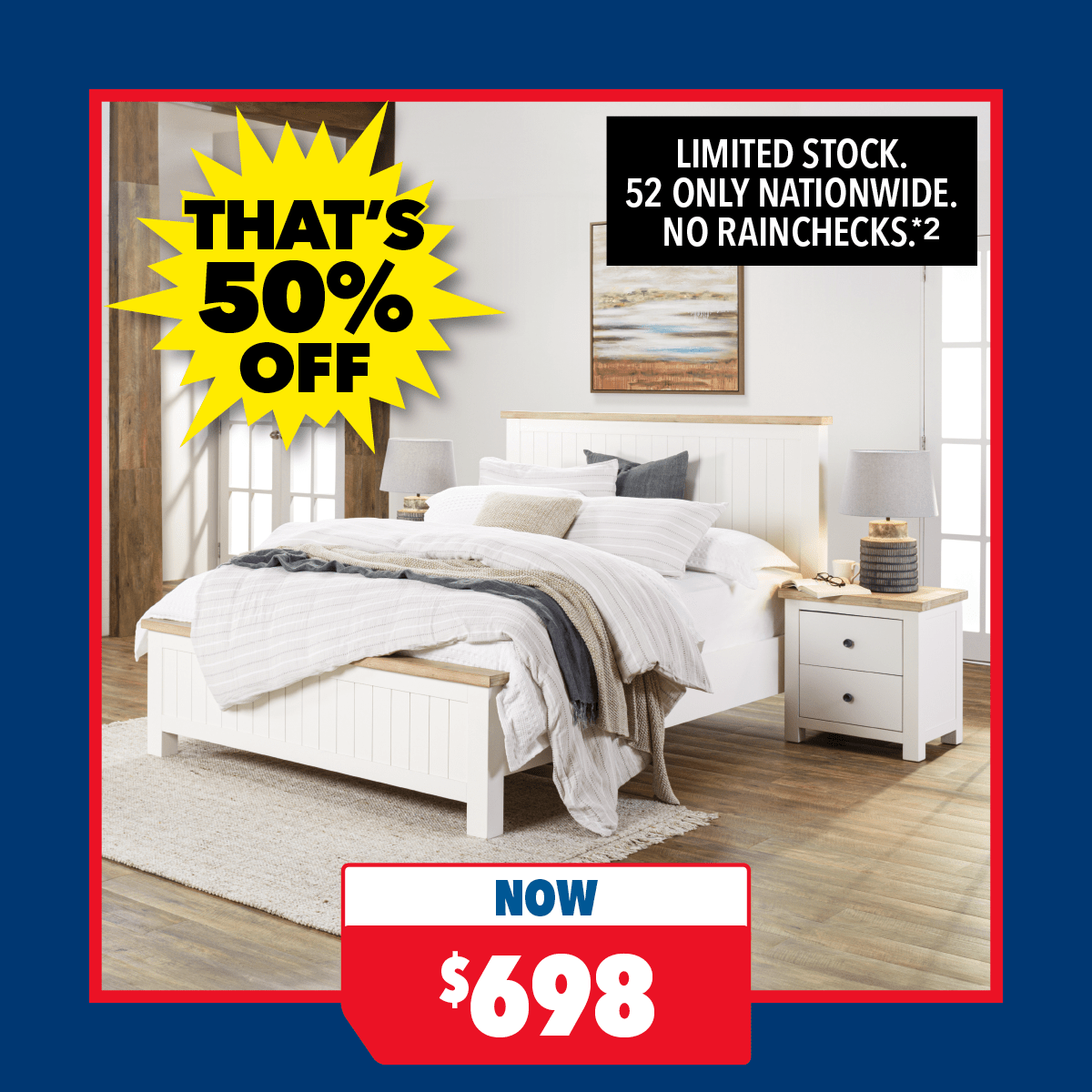 Lincoln Queen Bed Frame