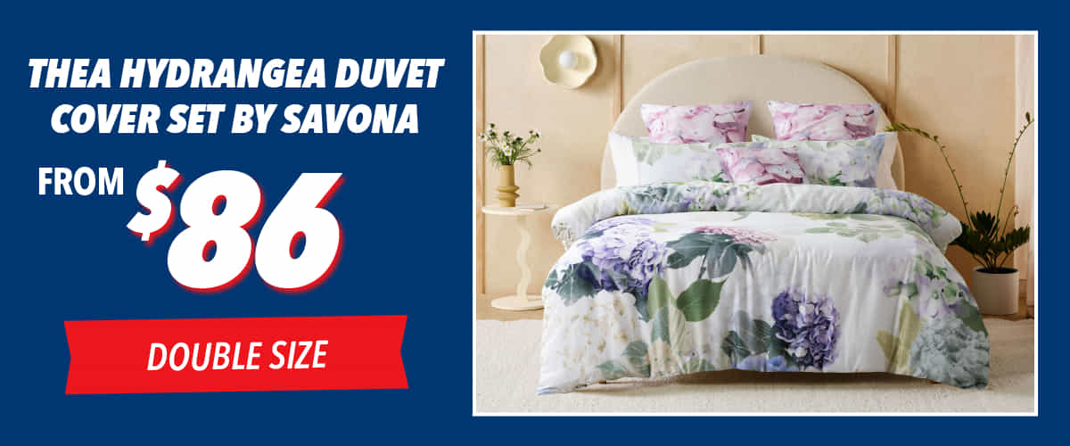 Thea Hydrangea Duvet Cover Banner