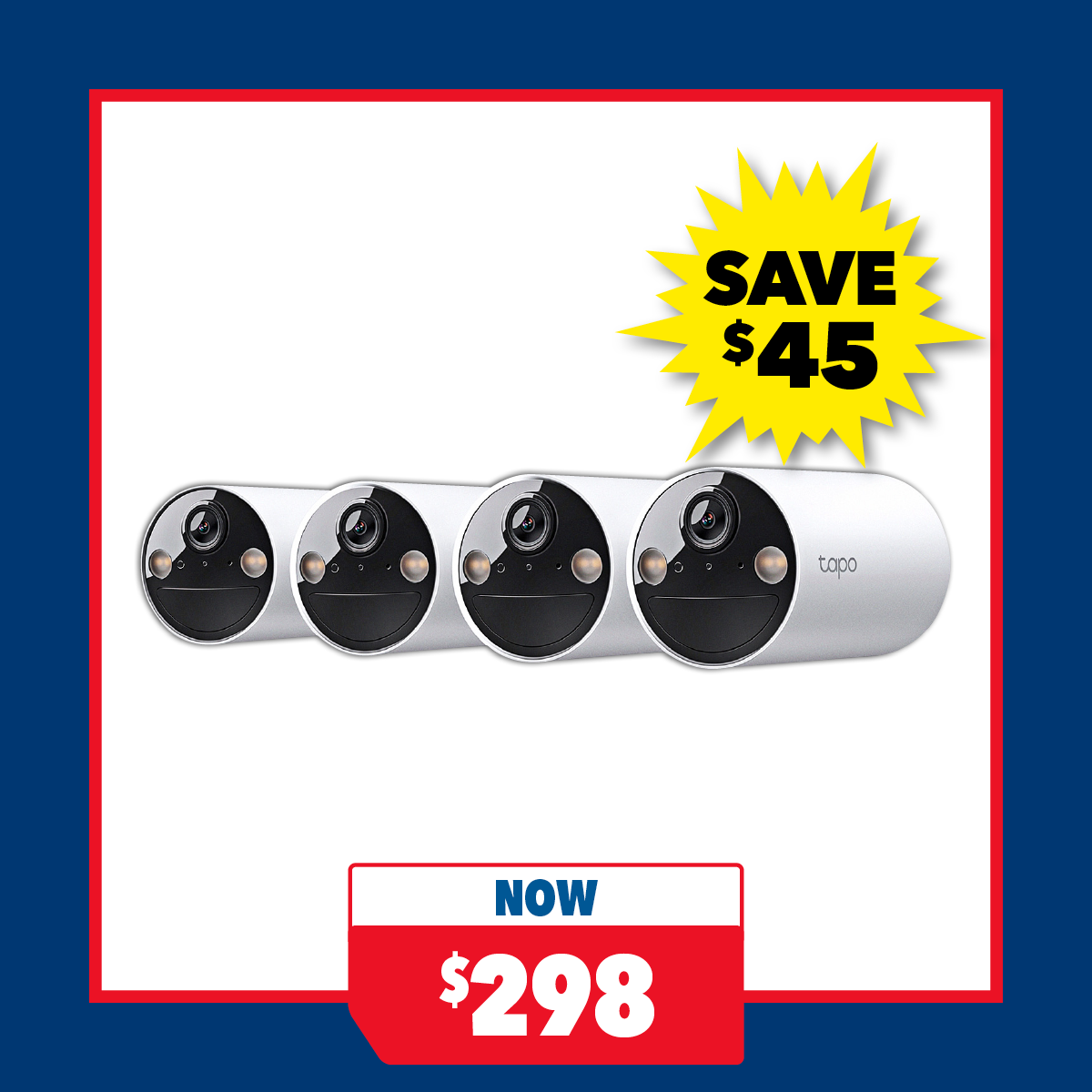 TP-Link Tapo C410 2K Security Camera - 4-Pack