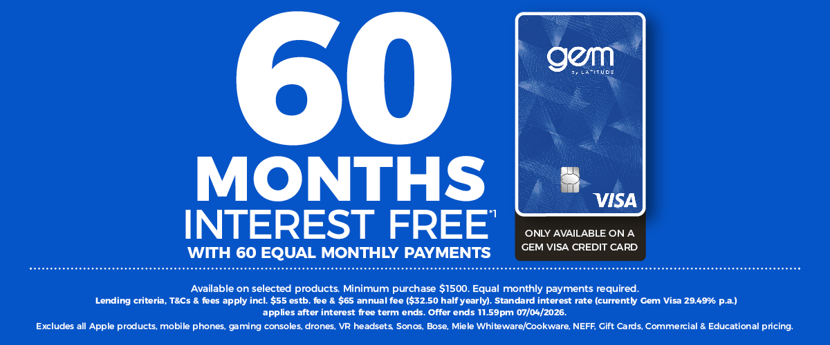 60 Months Interest Free Banner
