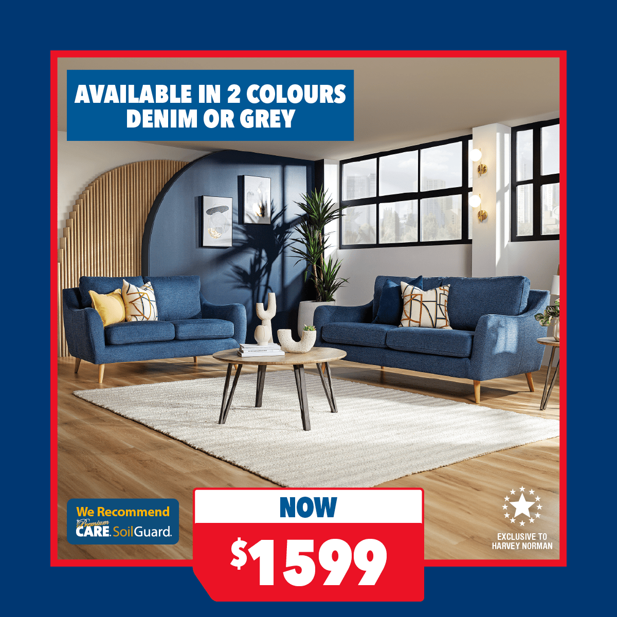 Bailey 2-Piece Fabric Lounge Suite