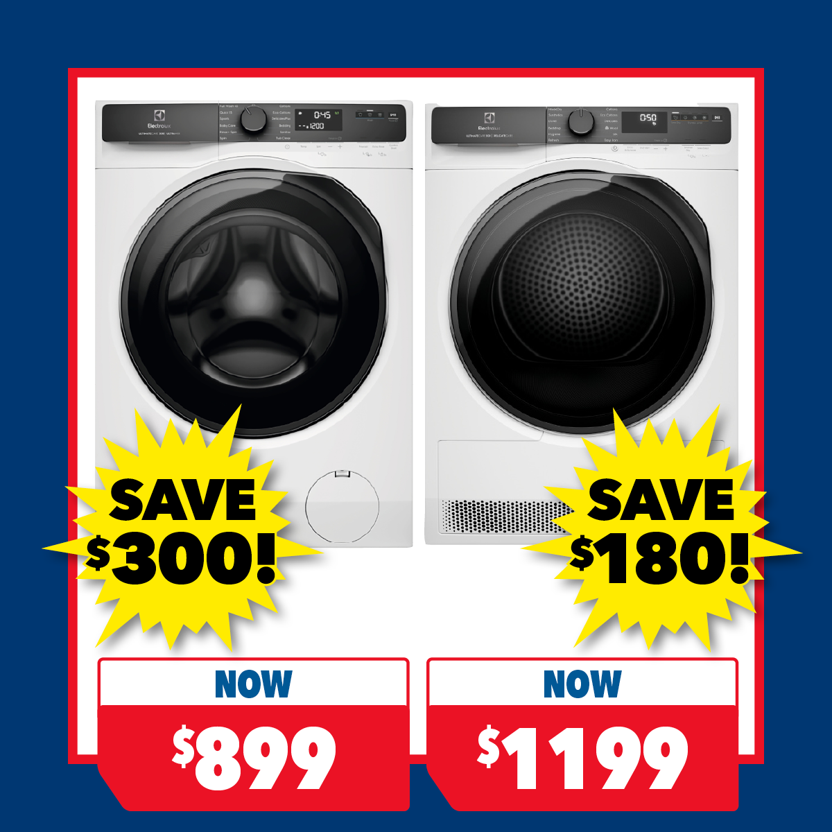 Electrolux 8kg Washer & 8kg Dryer