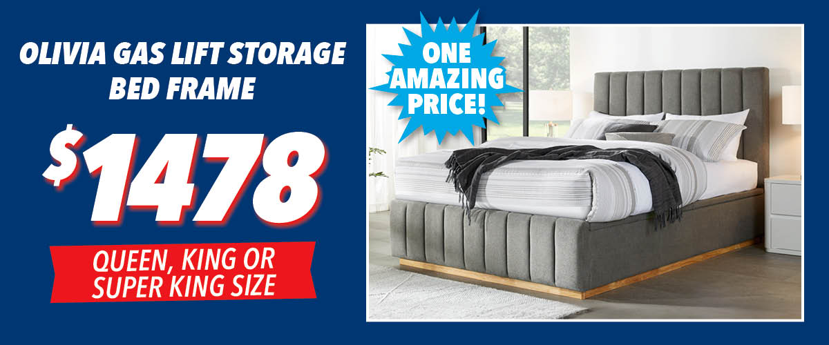 Olivia Gas Lift Storage Bed Frame