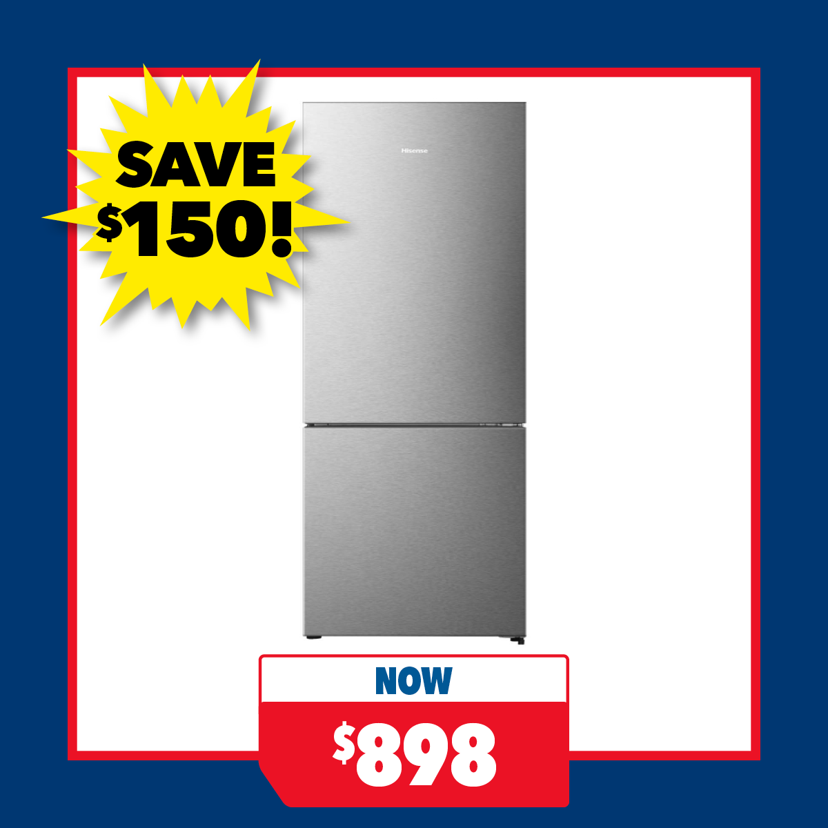 Hisense 417L Bottom Mount Fridge Freezer