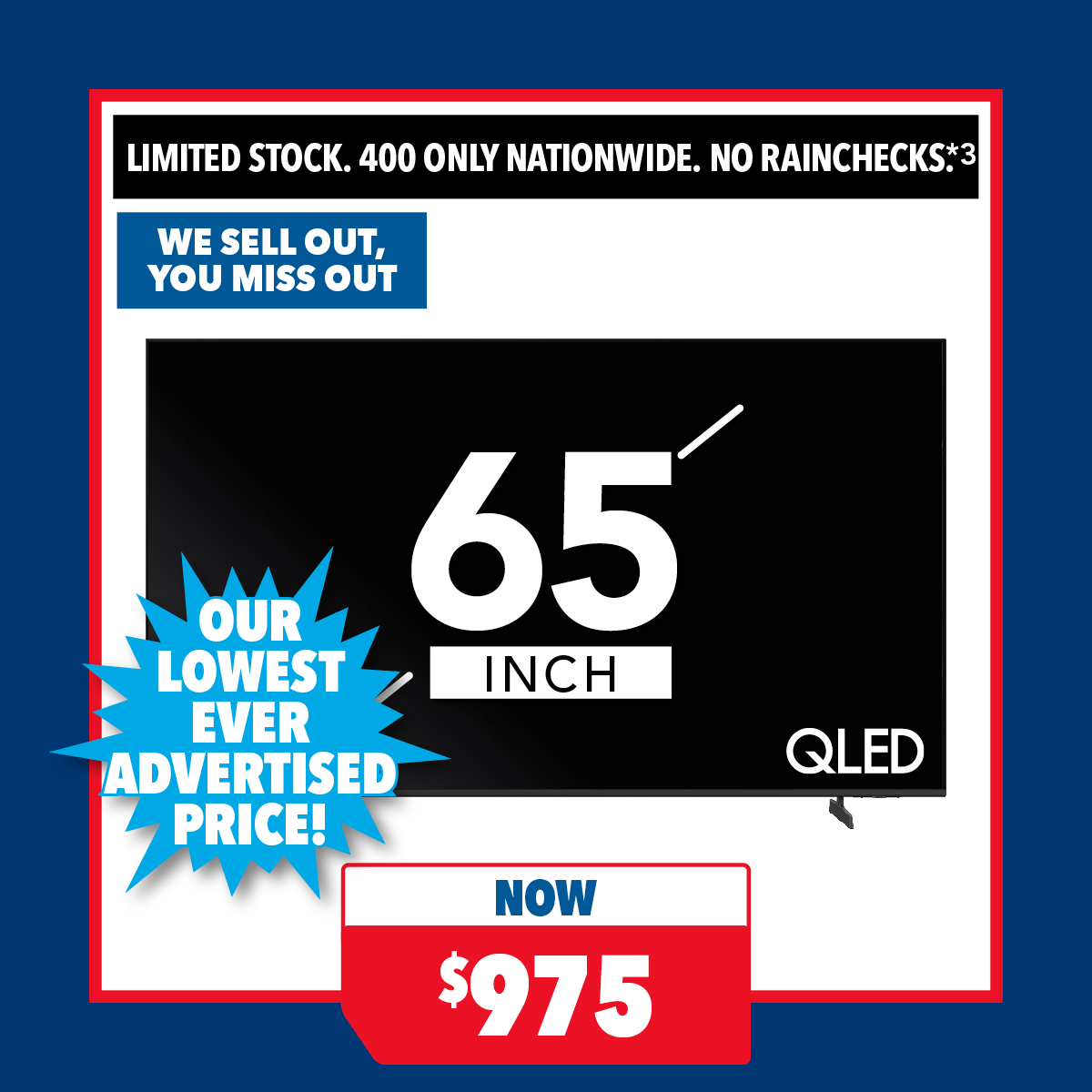 Samsung 65" Smart 4K QLED TV with Tizen OS