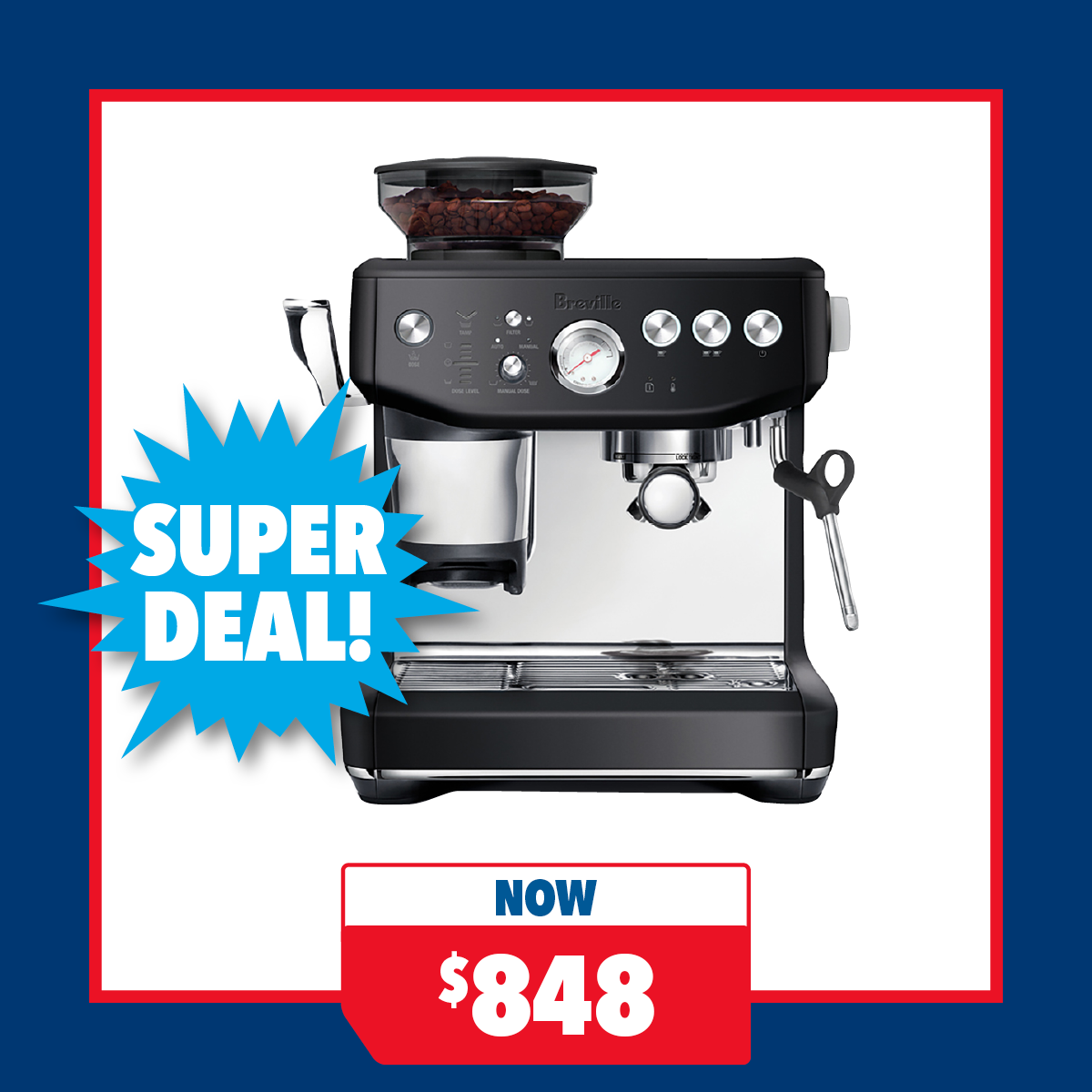 Breville the Barista Express Impress Manual Espresso Machine