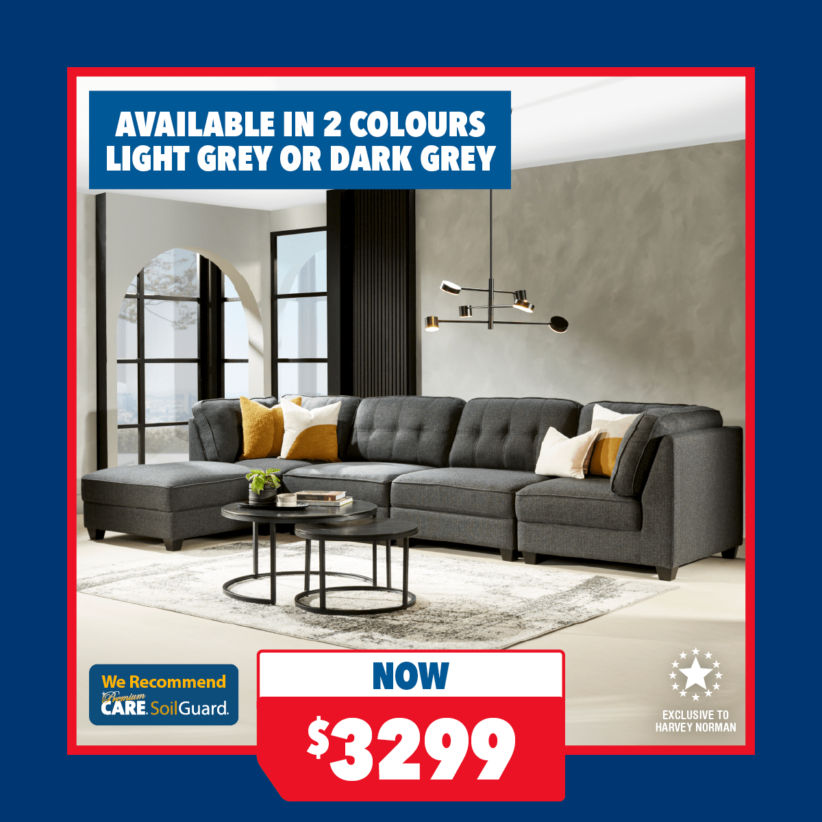 Corro 4-Seater Fabric Corner Lounge Suite