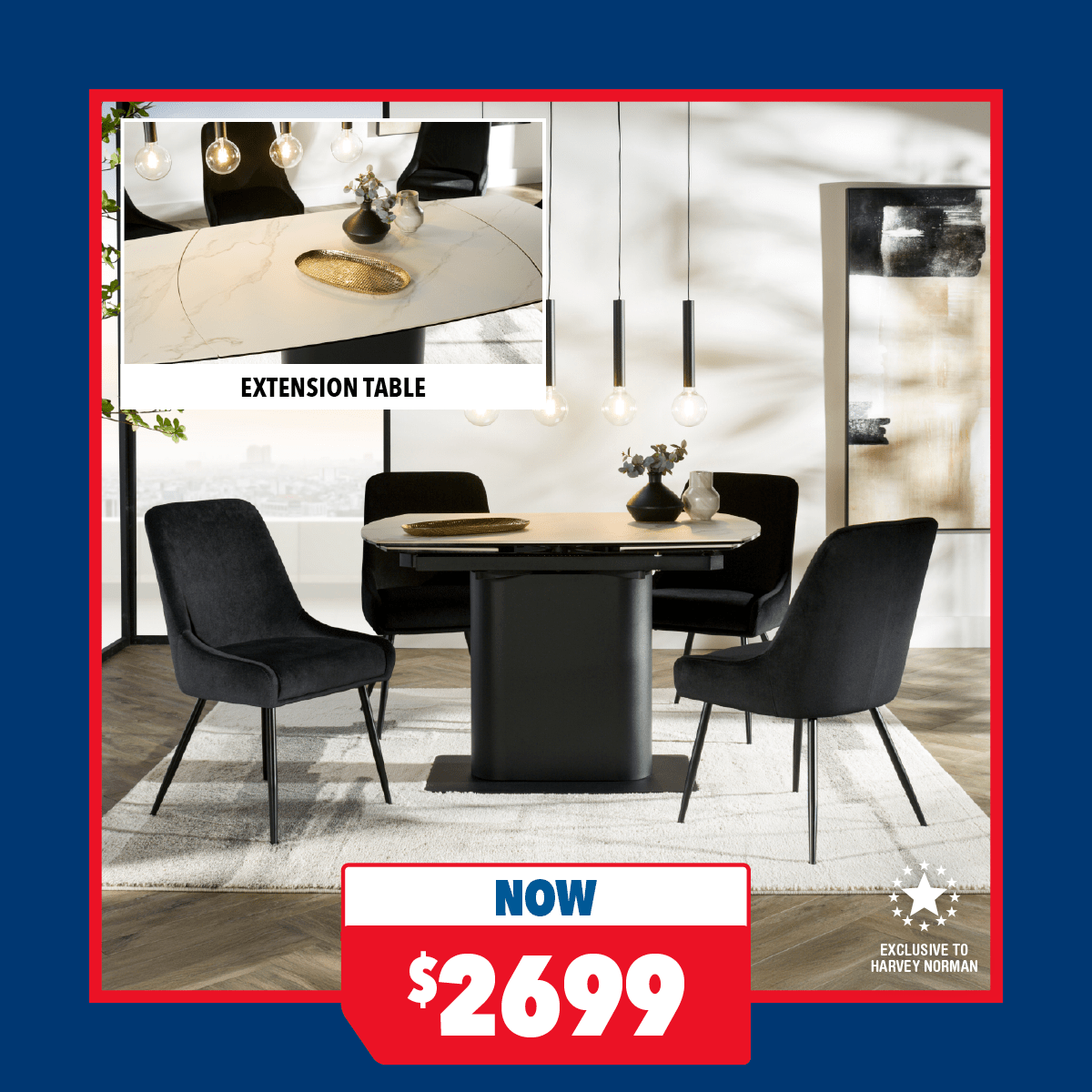 Juliet 5-Piece Extension Dining Suite