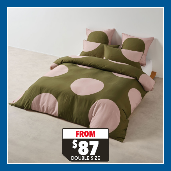 Pluto Olive Duvet Cover Set by Linen House