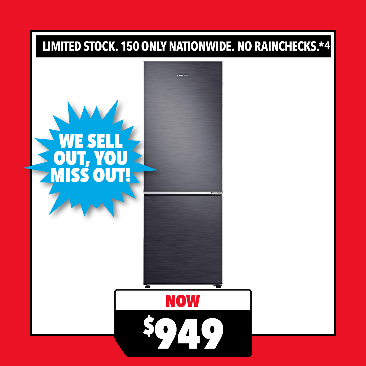 Samsung 310L Bottom Mount Fridge Freezer