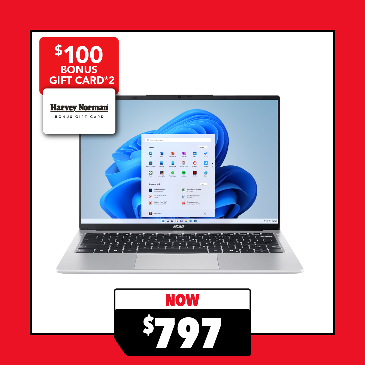 Acer Aspire Lite 14" Laptop - AMD Ryzen 3