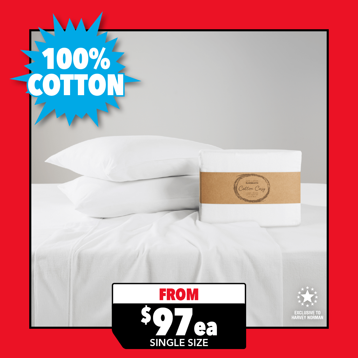 180gsm White Flannelette 45cm Drop Sheet Set by Cotton Cosy