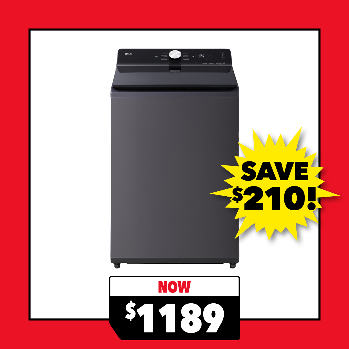 LG 12kg Top Loader Smart AI Washing Machine