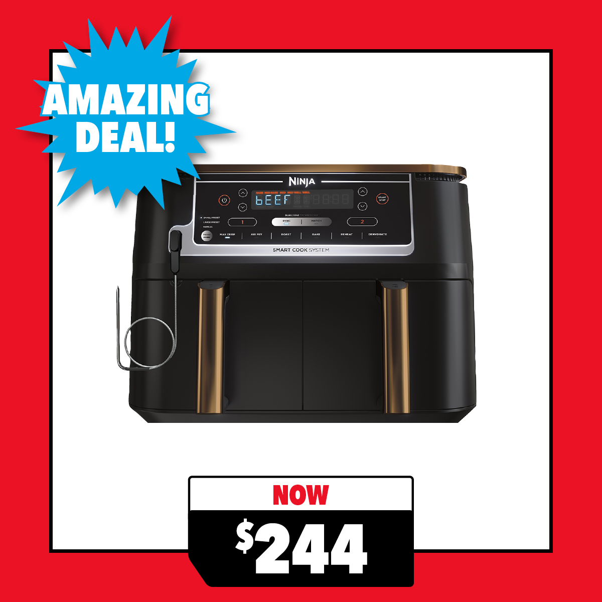 Ninja Foodi Max XXXL Smart Dual Zone 9.5L Air Fryer