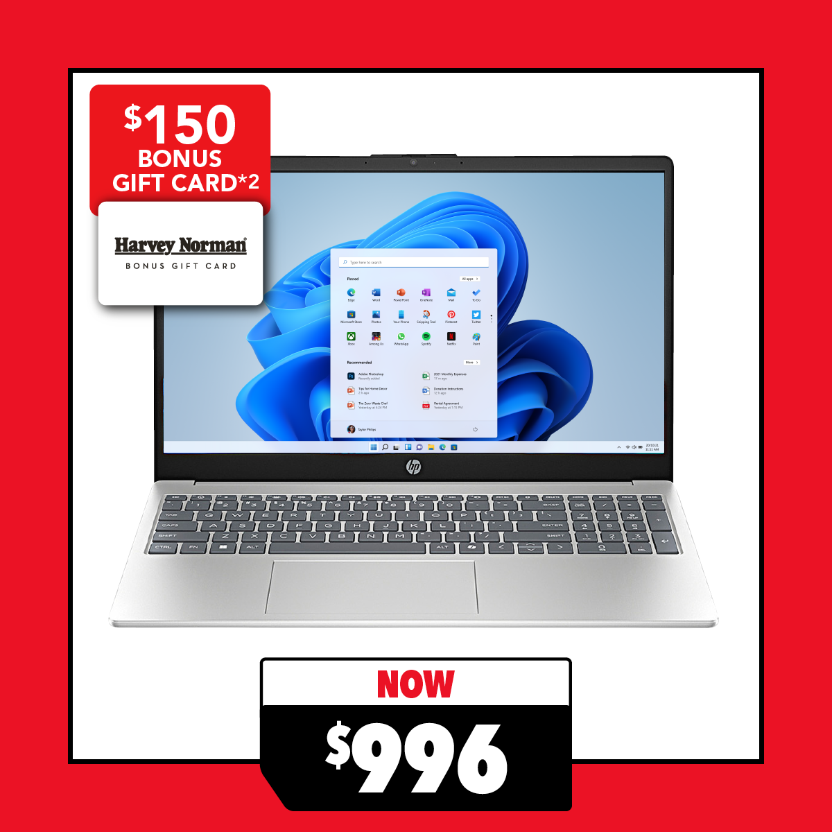 HP 15-FC0790AU 15.6" Laptop - AMD Ryzen 3