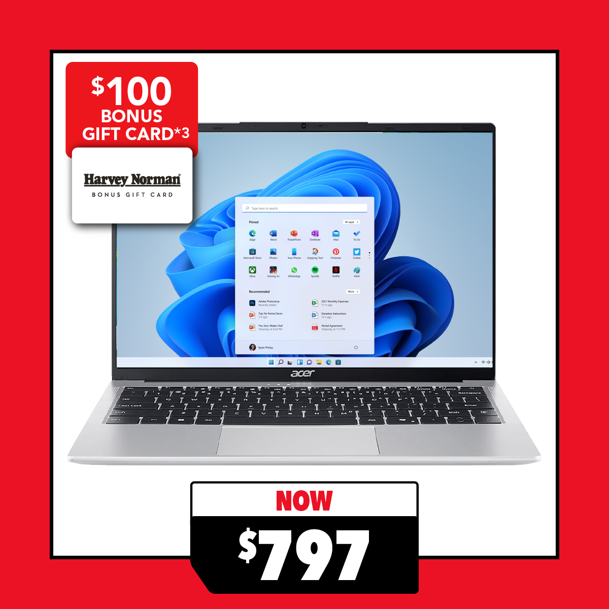 Acer Aspire Lite 14" Laptop - AMD Ryzen3