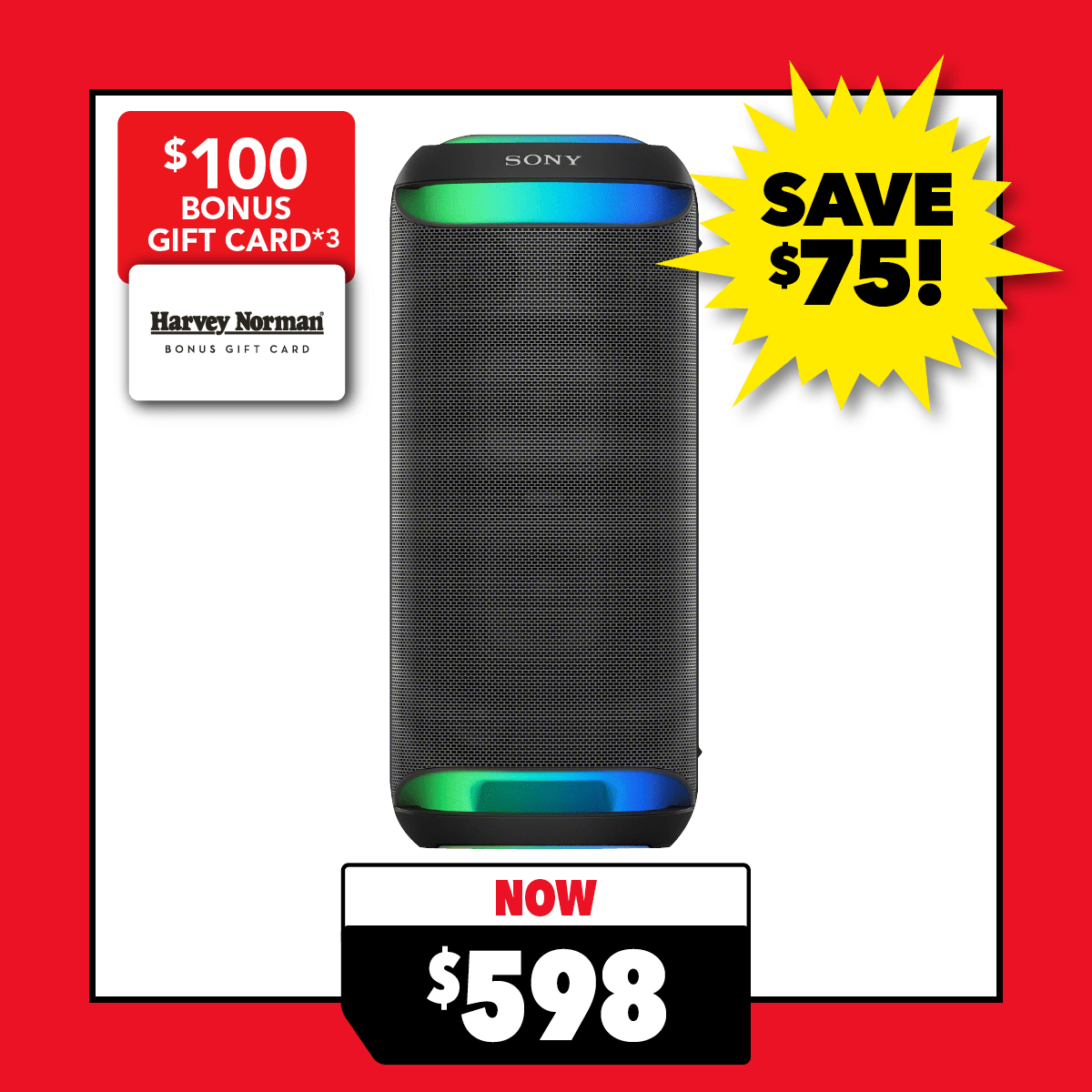 Sony SRS-XV800 Bluetooth Party Speaker