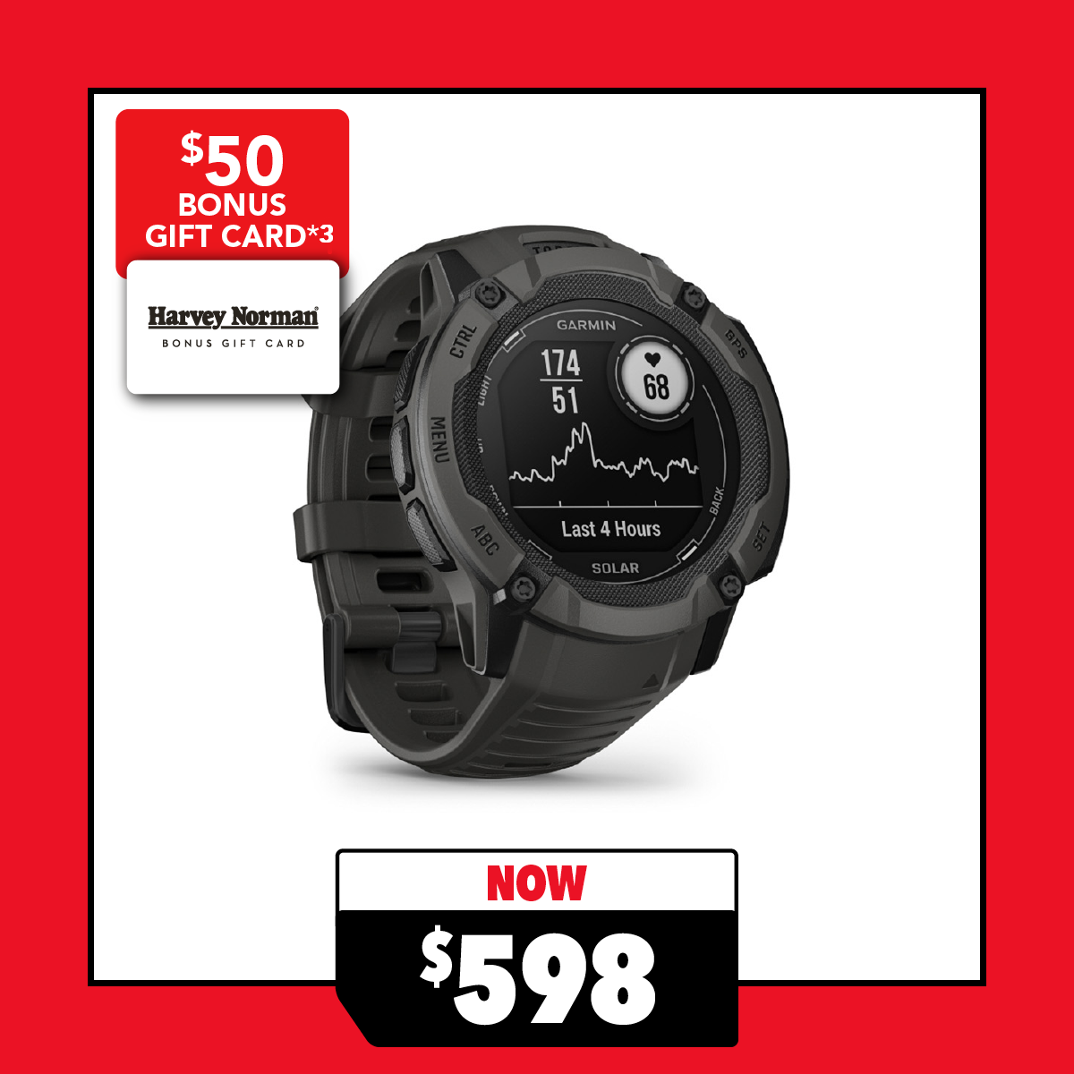 Garmin Instinct 2X Solar Smartwatch – 50mm