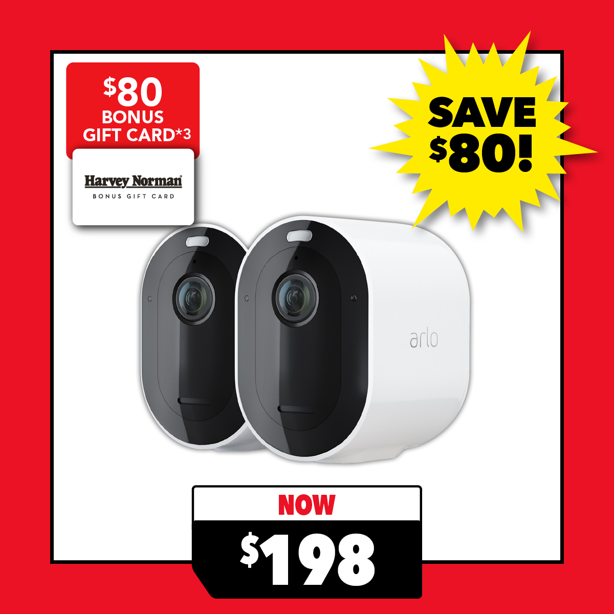 Arlo Pro 5 2K Security Camera with Spotlight - 2 Pack