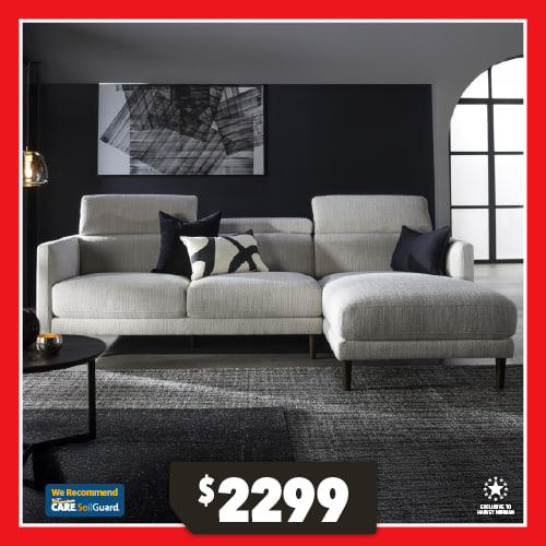 Stella 3-Seater Fabric Sofa with Chaise 