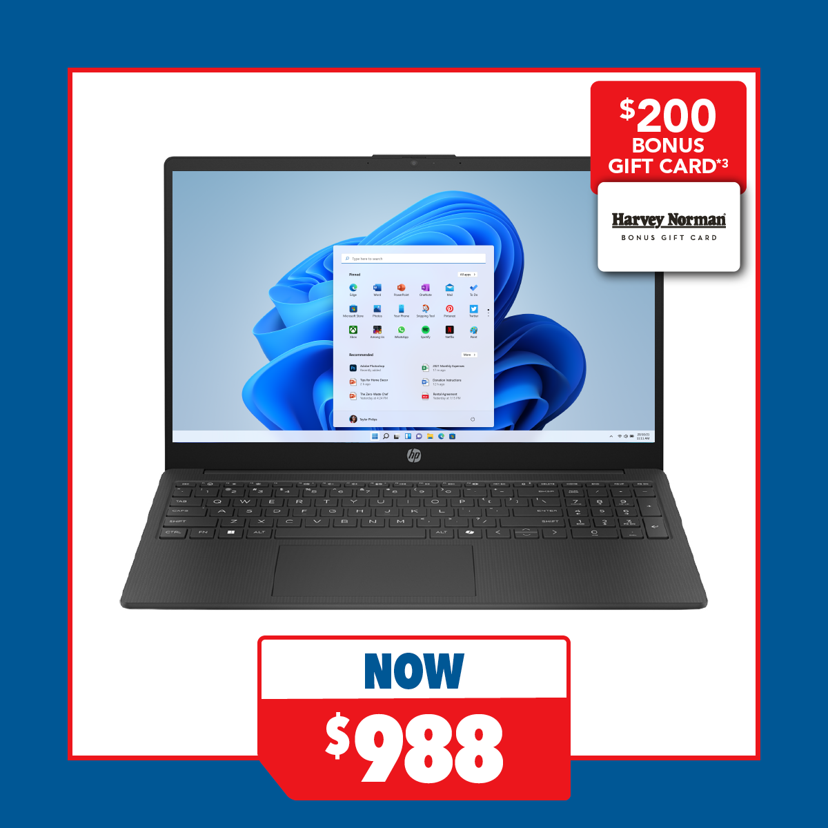 HP 15-FC0822AU 15.6" Laptop - AMD Ryzen 5